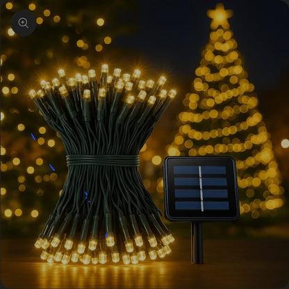Luces Navideñas Solares LED  con panel solar– Ilumina tu Navidad sin gastar más energía
