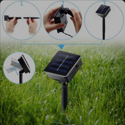 LUCES NAVIDEÑAS CON PANEL SOLAR